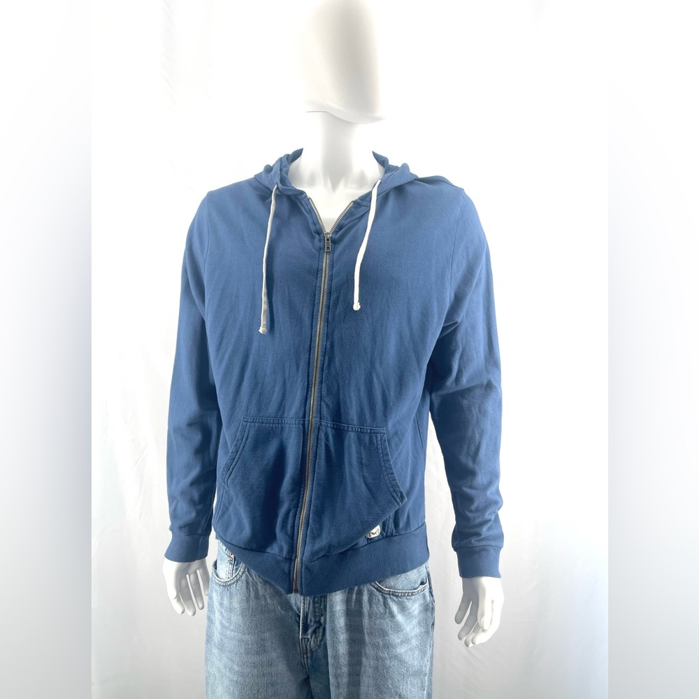 Marine Layer Men's Zip-Up Blue Sweater